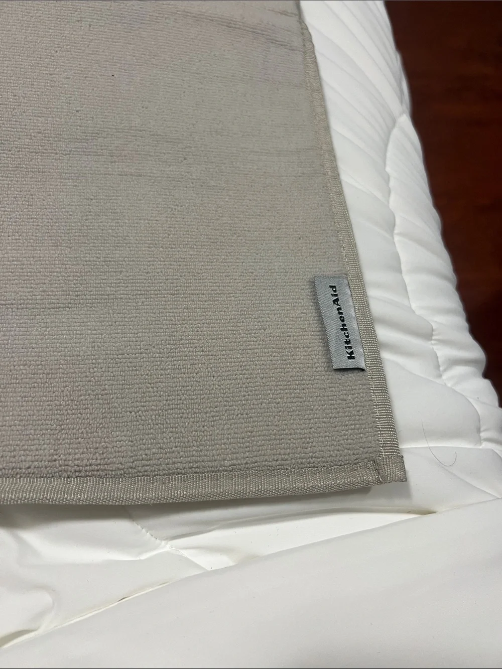 Floral Grey & Cream Printed Mat for Dish Dry